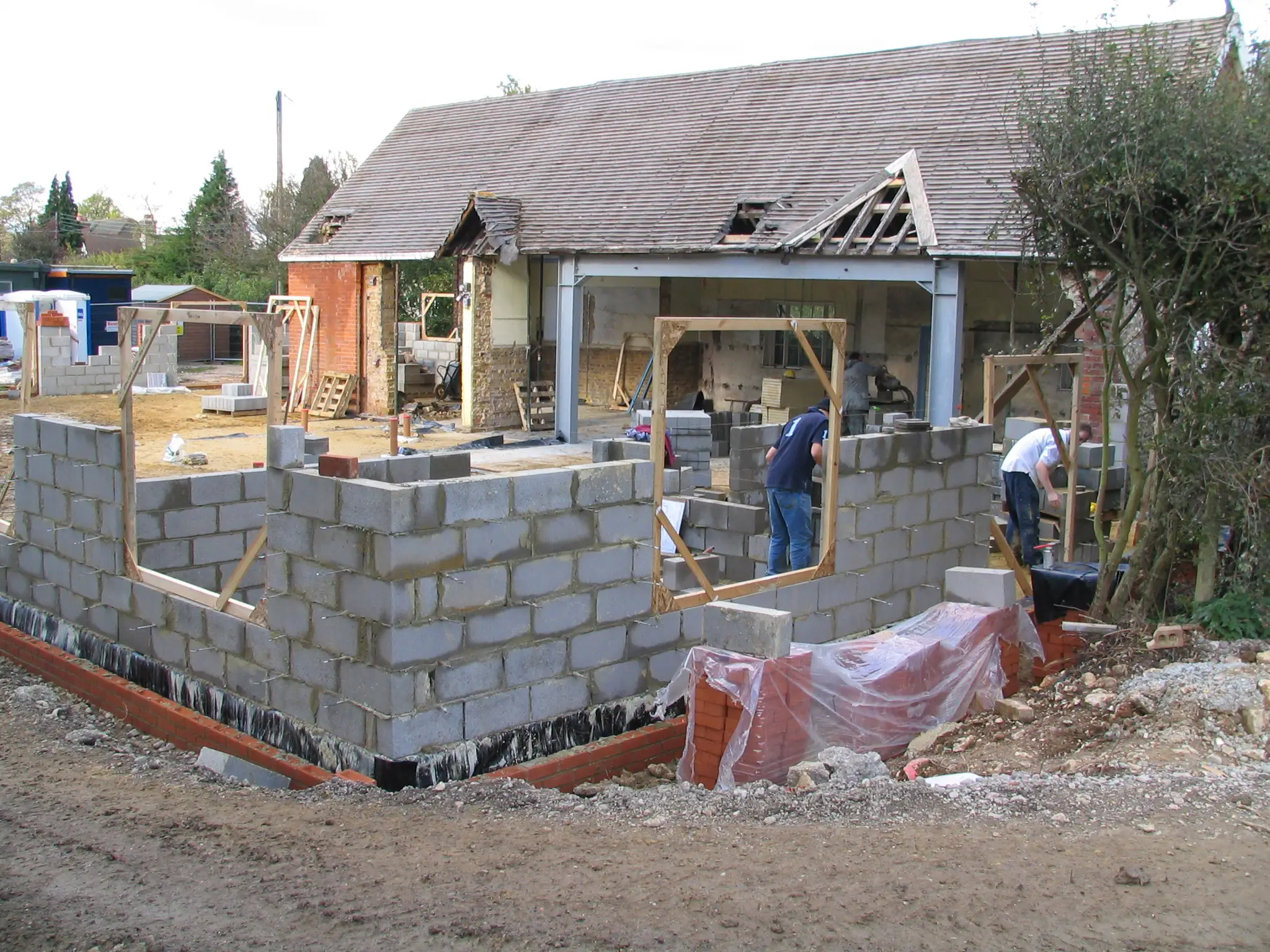 Stansted School extension works 2003
