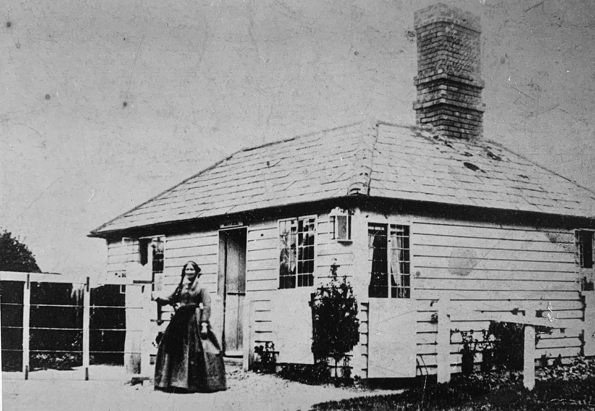The Tollhouse at the crossroads between Fairseat and Vigo Hill, Kent, in about 1896.